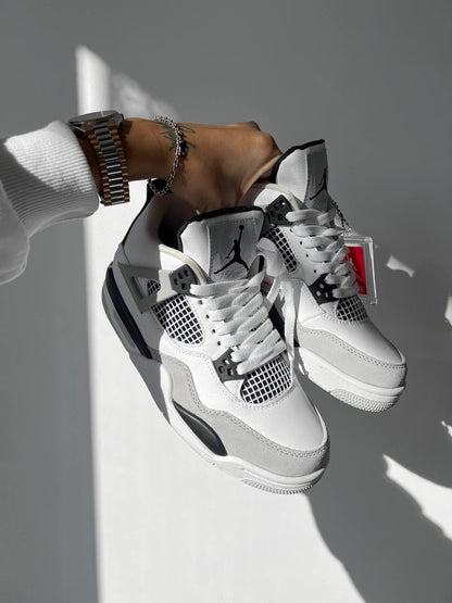 Nike Air Jordan 4 Retro White Black Gray - oceanhype - 