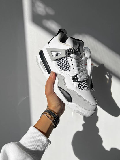 Nike Air Jordan 4 Retro White Black Gray - oceanhype - 