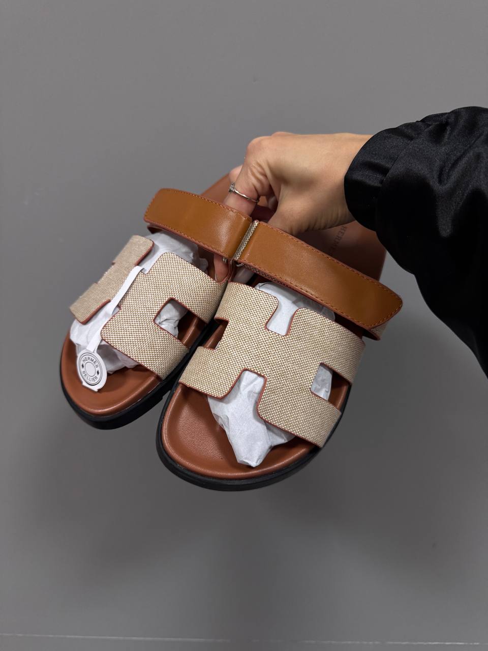 Hermes Chypre Apricot Sandals - oceanhype - 