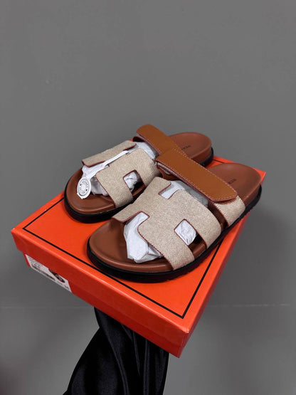 Hermes Chypre Apricot Sandals - oceanhype - 