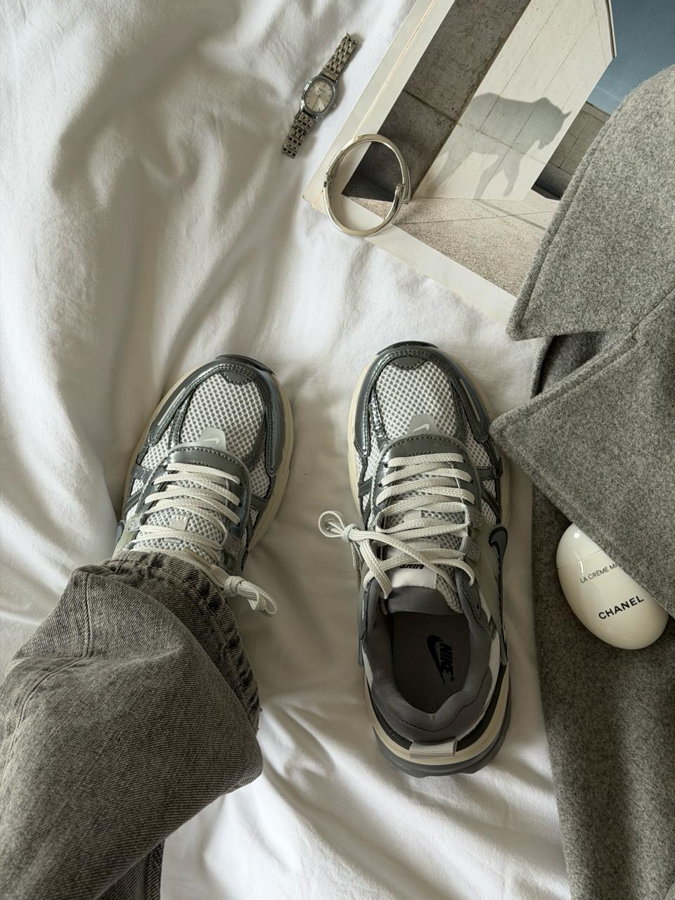 Nike V2K Runtekk Summit White Metalic Silver - oceanhype -