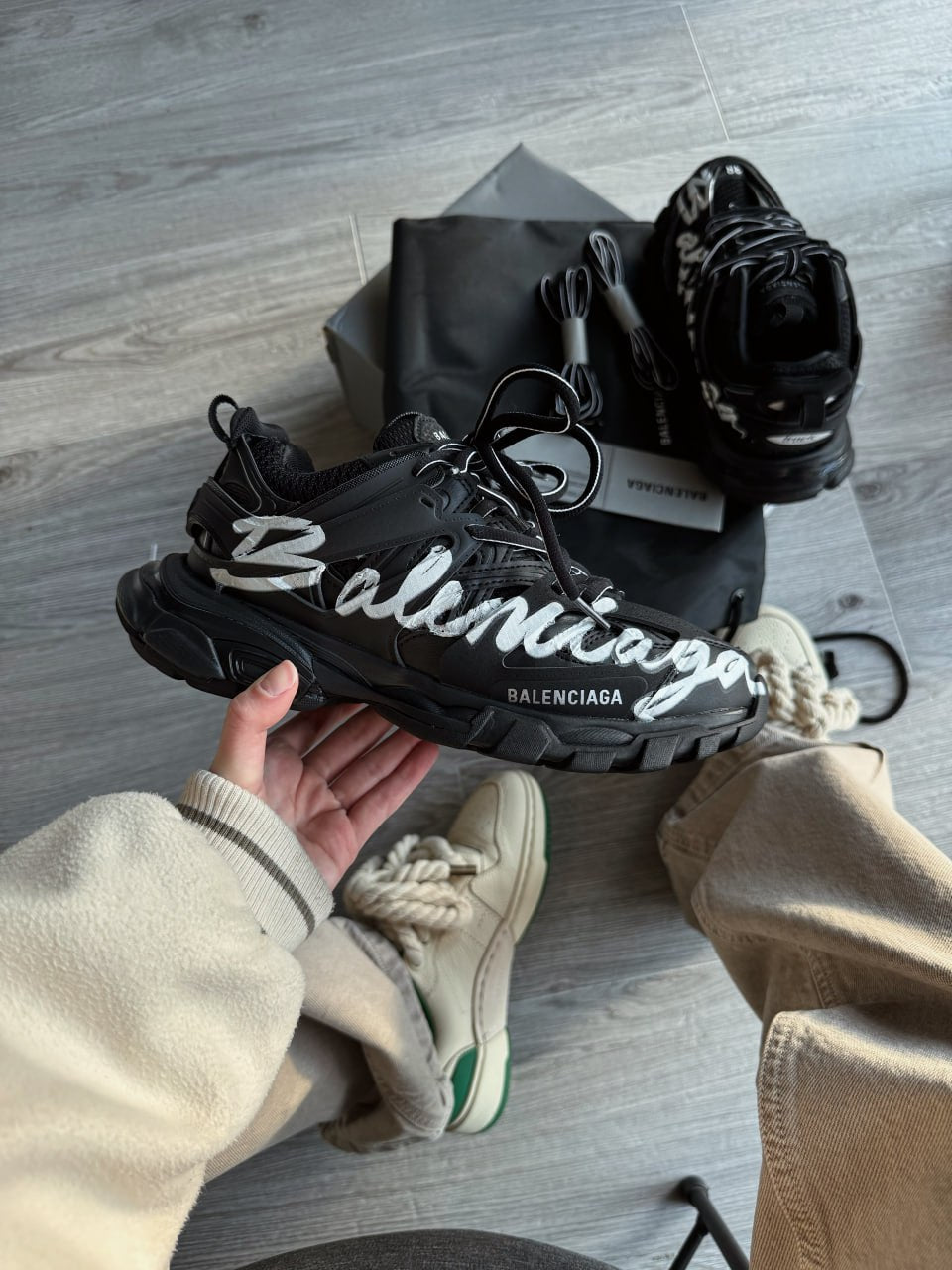 Balenciaga Track Sneaker Signature Black White