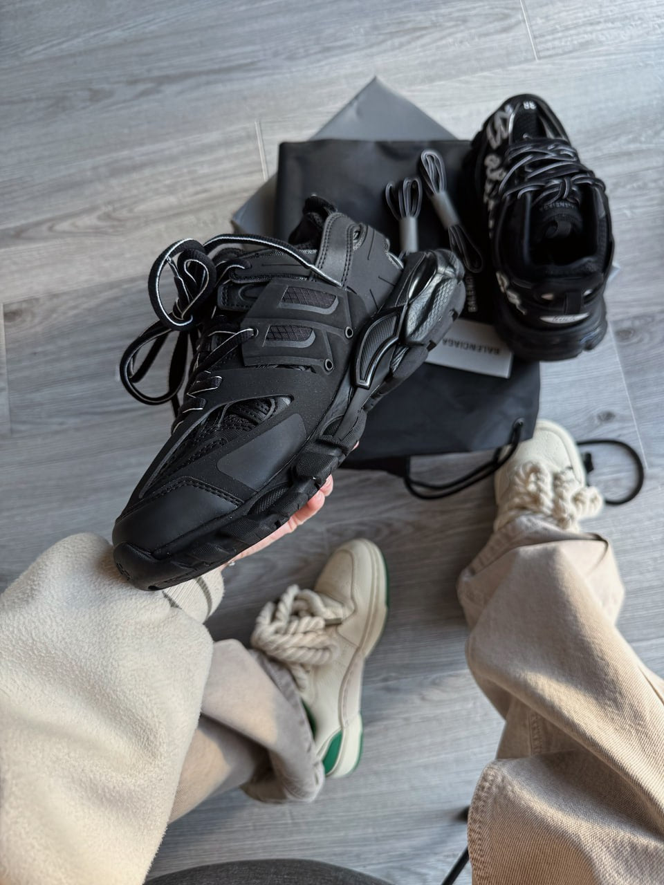 Balenciaga Track Sneaker Signature Black White