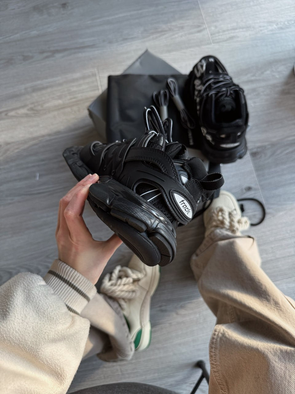 Balenciaga Track Sneaker Signature Black White