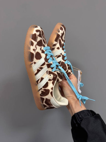 Adidas Samba Giraffe Print Blue Laces - oceanhype -