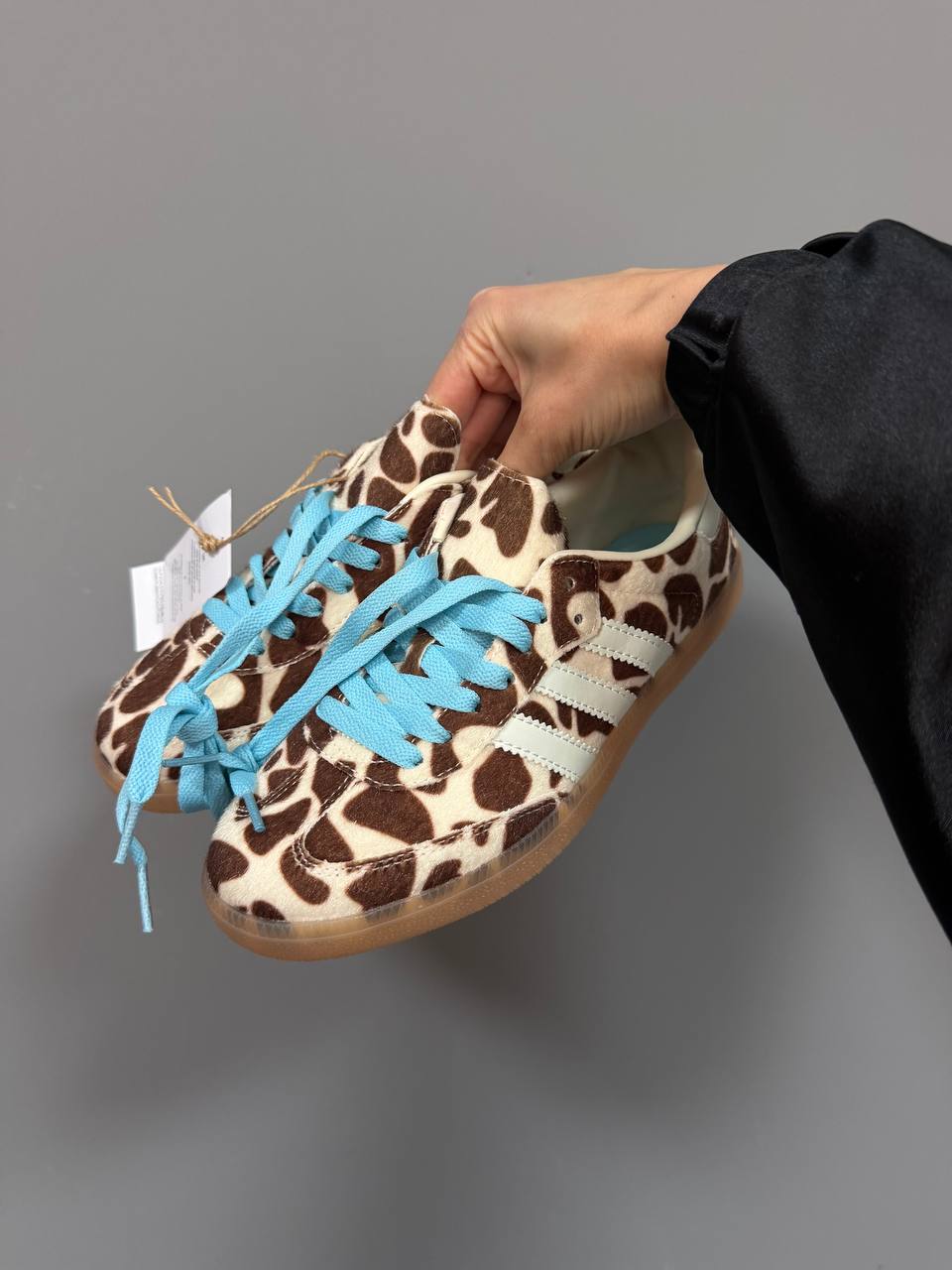 Adidas Samba Giraffe Print Blue Laces - oceanhype -
