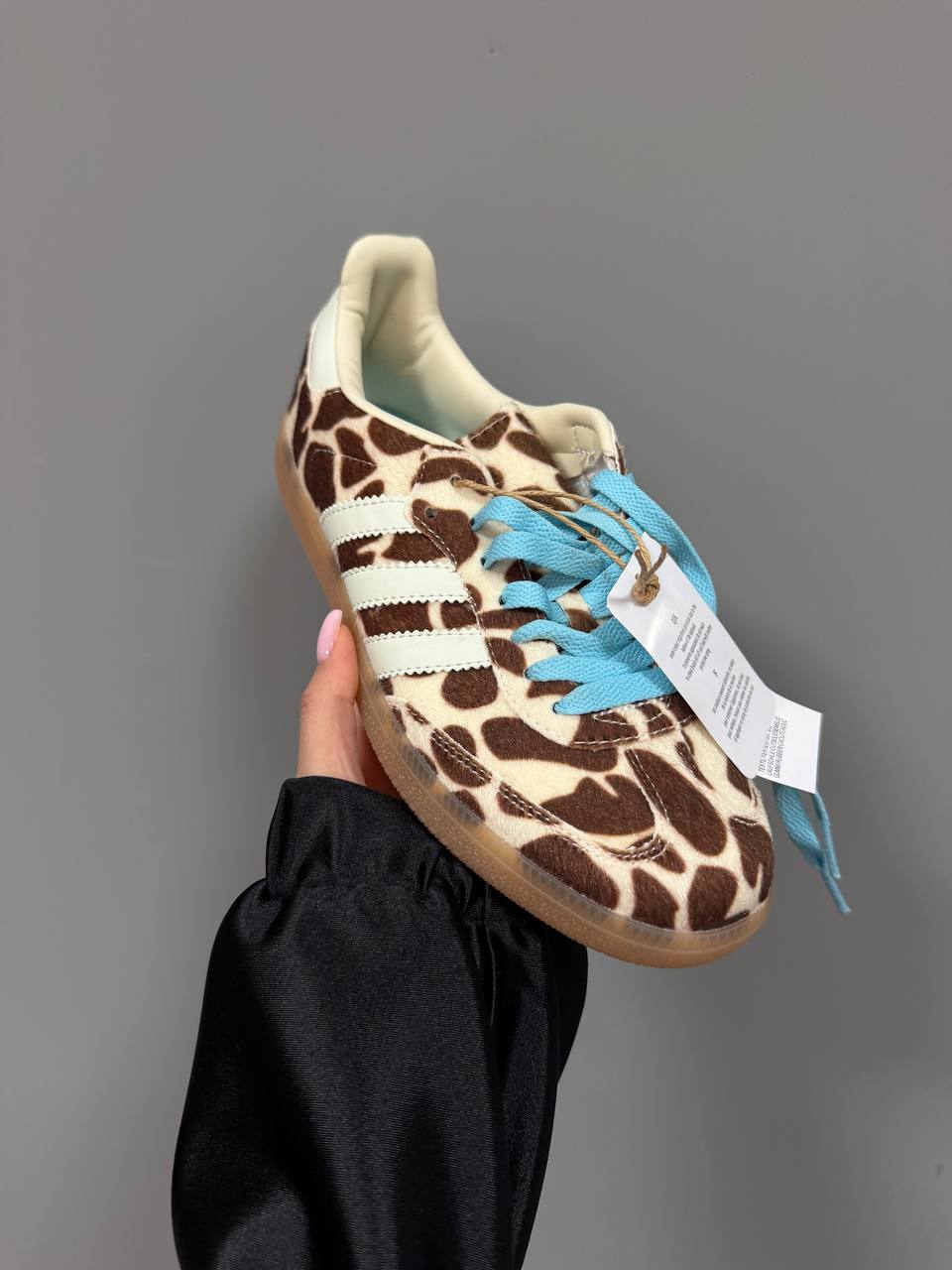 Adidas Samba Giraffe Print Blue Laces - oceanhype -