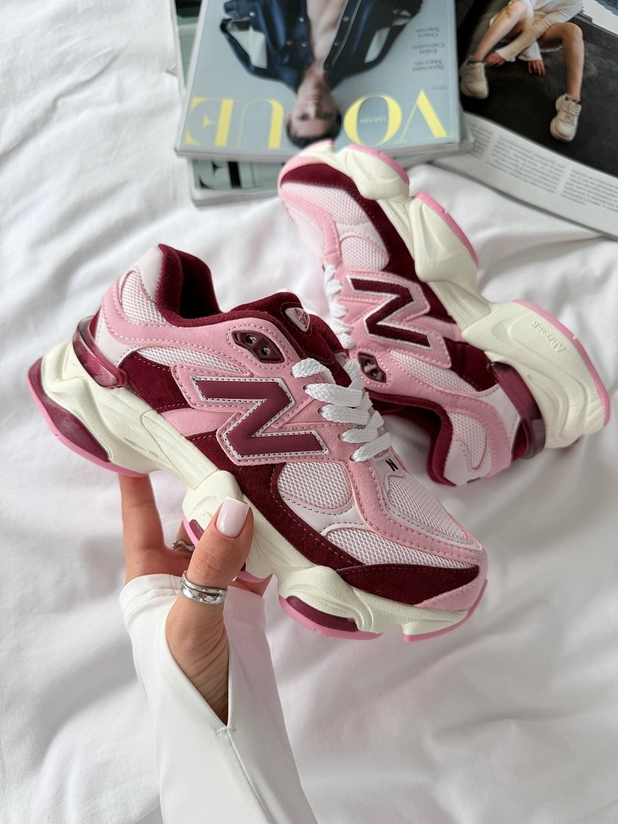 New Balance 9060 Pink Granite Washed Burgundy - oceanhype -