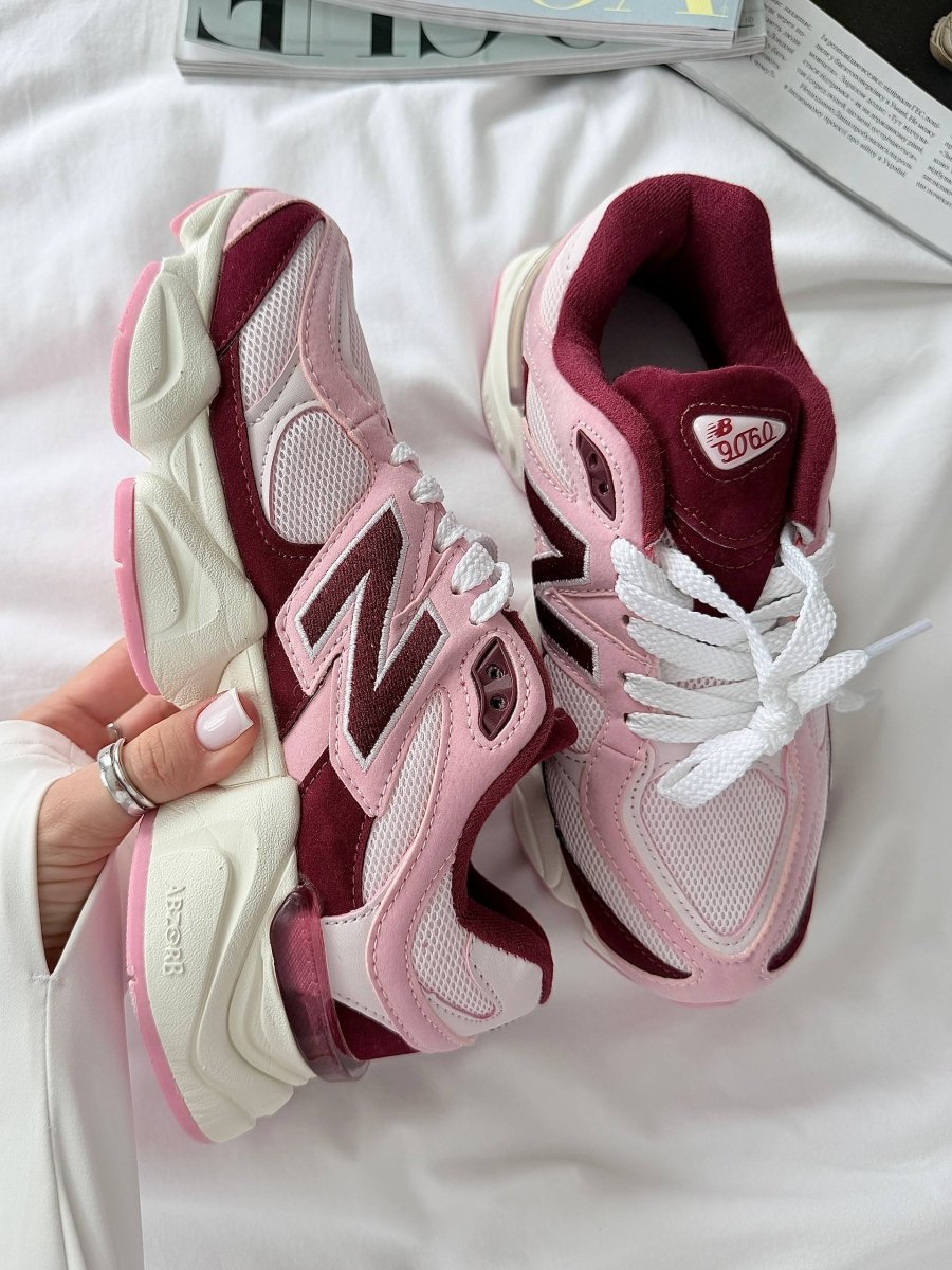 New Balance 9060 Pink Granite Washed Burgundy - oceanhype -