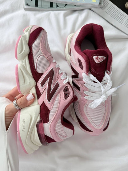 New Balance 9060 Pink Granite Washed Burgundy - oceanhype -