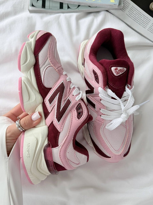 New Balance 9060 Pink Granite Washed Burgundy - oceanhype -