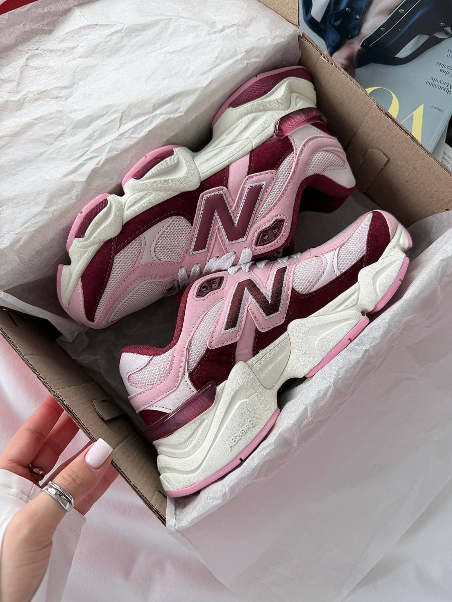 New Balance 9060 Pink Granite Washed Burgundy - oceanhype -