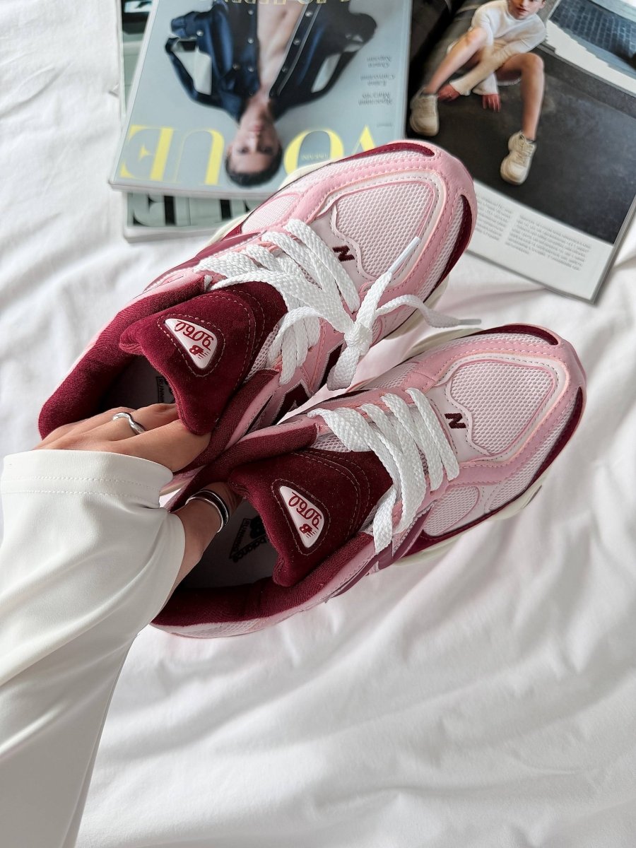 New Balance 9060 Pink Granite Washed Burgundy - oceanhype -