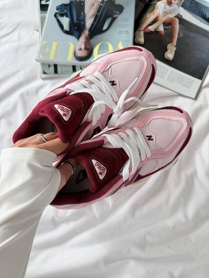 New Balance 9060 Pink Granite Washed Burgundy - oceanhype -