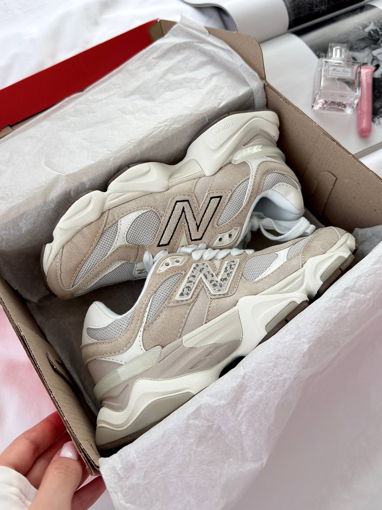 New Balance 9060 Beige Leopard